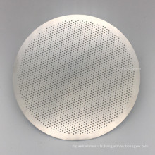 Taille de trou de 0.2mm 0.2mm épaisseur inox gravant le disque de filtre de café